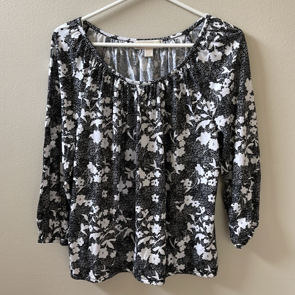 Michael Kors Women's 3/4 Sleeve Top Sz M